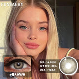 Qfdian  2pcs Blue Color Contact Lenses for Eyes High Quality Brown Natural Lens Green Pupils Korean Soft Lens Cosmetic Yearly