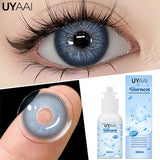 Qfdian 60ML Lenses Solution Set 1 Pair Hot Sales Colored Contact Lenses for Eyes with ICE COOL Contact Lenses Solution Liquid