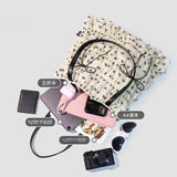 Qfdian Korean Sweet Y2k Aesthetic Chic Bow Print Underarm Bag Women Fashion Fairy Pleated Handbags Casual All Match Cute Shoulder Bags