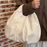 Qfdian Japanese Ins Pleated Solid Women's Handbags All Match Simple Y2k Aesthetic Top-Handle Bags Fashion Casual Office Lady Clutches