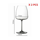 Qfdian  2 Pc Lot Wine Wing Glasses Professional Sommelier Crystal Wine Cup Angel Wings Goddess Party Burgundy Sherry Goblet Red Wine Cup
