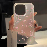 Qfdian Aesthetic Cute Flower Phone Case For iPhone 14 15 Pro 13 12 16 11 Pro Max Plus 12 Mini Slim Silky Skin Matte Flower Back Cover