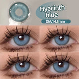 Qfdian  New 1Pair Fashion Big Lenses Myopia Colored Contact Lenses for Eyes Beauty Blue Eyes Lenses Green Pupils Brown Grey Lens