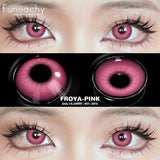 Qfdian  Cosplay Blind Black Lenses Anime White Eye Color Lens Halloween Vampire Lenses Cosmetic Colorful Multicontacts Red Lens