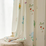 Qfdian  Pastoral Style High Density Chiffon Yarn Garden Fresh Cream for Living Room Window Screen Transparent Impervious Drapes