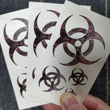 Qfdian  Waterproof Temporary Tattoo sticker Biological hazard  Biohazard danger peace day tatto flash tatoo fake tattoos for men women