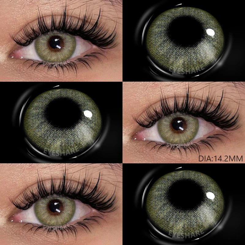 AMARA Gray Lenses 1 Pair Colored Contact Lenses for Eyes for Dark Eyes Natural Eye Contact Fashion Lenses 14/14.2/14.5mm