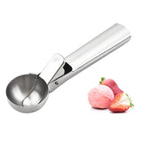 Qfdian Stainless Steel Ice Cream Spoon Multifunctional Cream Spoon Fruit Spoon Round Ball Spoon Ball Digger