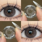 Qfdian 2PCS New Blue Colored Contact Lenses Gray Change the Color the High Quality Beauty Pupil Makeup Eyes Lens Fast Shipping