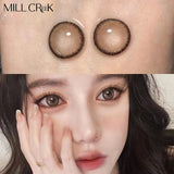 Qfdian Contact Lenses Color Cosmetic Myopia Degree Contact Lenses Prescription Fashion Natural Cosmetic Lenses High Quality