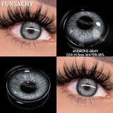 Qfdian  1pair IKEREL Color Contact Lenses for Eyes Blue/Brown/Gray/Green Softlens Natural Eye Contacts Yearly Cosmetics Pupils