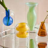 Qfdian Double Wall Glass Vase Art Decorations Flower Plant Container Vase Home Decor Accessories Desktop Crafts Terrarium Decoration