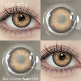 Qfdian  1pair Natural Color Contact Lenses for Eyes Blue Eye Lens Gray Lenses Fashion Korean Beauty Pupils Yearly Makeup Lens