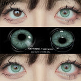 Qfdian  1 Pair Fashion Lenses Colored Contact Lenses for Eyes Beauty Green Eyes Lenses Natural  Brown Lens Grey Lens