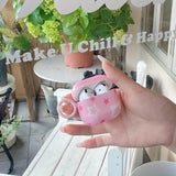 Qfdian  Cute pink stars are suitable for airpods 4th generation noise reduction earphone cover Apple 2/3 third generation