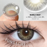 Qfdian  1 Pair Colored Contact Lenses Eye Color Lenses Natural Lenses Pupils Brown Blue Grey Fashion Lens Yearly Cosmetics Lens