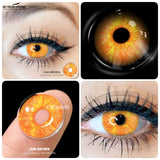 Qfdian Cosplay Contact Lenses 1Pair Colored Contact Lenses for Eyes Black Lenses White Eye Lenses Contact Lenses for Halloween