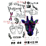 Qfdian  7 sytles Birds Waterproof Temporary Tattoo Sticker Tatuajes Fake Tatoo Sleeve Henna Tattoo Decals Body Art stickers