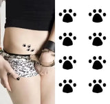 Qfdian  Waterproof Temporary Tattoo Sticker Black Hand Drawn Heart Design Body Art Fake Tatto Flash Tatoo Finger Wrist Ankle Female