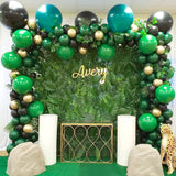 Qfdian  Dark Green Balloons Garland Kit Safari Jungle Theme Ballon Arch 1st Birthday Party Baby Shower Decoration Christmas Globos Decor