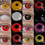 Qfdian  Cosplay Lenses Makeup Colored Pupil White Lenses Hallowen Contact Lenses Cosmetics Eye Contacts Black Lens Women Cosplay
