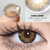 Qfdian  1 Pair Colored Contact Lenses Eye Color Lenses Natural Lenses Pupils Brown Blue Grey Fashion Lens Yearly Cosmetics Lens