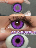 Qfdian 1pair Colored Contact Lenses Purple Eye Lenses Yearly Cosplay Red Lenses Cosmetic Contact Helloween Soft Makeup Pupils