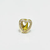 Qfdian 1/2/5Pcs Niche design zirconia hollowed-out heart-shaped teeth dental ornaments,hip-hop braces,and heart-shaped dental ornaments