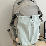 Qfdian  Outdoor Sports Contrast Color Drawstring Schoolbags Men Y2k Casual Travel Backpack High-capacity Backpacks for Women Students