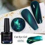 Qfdian  Transparent Cat Eye Gel polish Crystal Magnetic Gel Nail Polish Nail Semi Permanent Varnish UV Gel Nails Art Soak