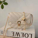 Qfdian Women Chain Small Square Bag 2025 New Fashion Single-shoulder Bag Shopping Outdoor Crossbody Bag