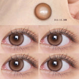 Qfdian 1 Pair New Colored Lenses for Eyes with Myopia Prescription Blue Eyes Contacts Lens Beauty Pupil Yearly Use Fast Shipping