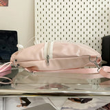 Qfdian Drawstring Bow Pleated Shoulder Crossbody Bags Transparent Casual Travel Ita Bag Fashion Ins Sweet Women Backpacks Y2k Aesthetic