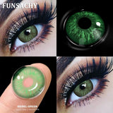 Qfdian  1Pair New Colored Contact Lenses for Eyes Big Black Eye Lens Natural Yearly Cosmetics Beauty Women Men Pupils Fast Ship