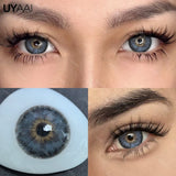 Qfdian  Color Contact Lenses Cosmetics Eye colored lenses Makeup Black Lens Colorcon Water Light Brown Natural Beauty Contacts