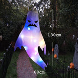 Qfdian  Hanging Ghost Halloween LED Luminous Ghost Children's Gift Scary Party Props Home Outdoor Courtyard Bar Hanging Ghost Decoration