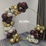 Qfdian  150Pcs Burgundy with Gold White Balloon Garland Arch Kit  for Baby Shower Valentines Day Bridal Shower Wedding Prom Decora