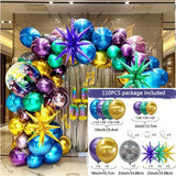 Qfdian  110pcs Metallic Different Color Balloon Arch Set Suitable for Parties, Disco-themed Parties, Birthdays Party,Christmas,Wedding