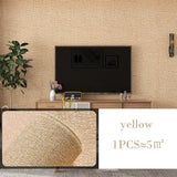 Qfdian 3D DIY Thicken Waterproof Mildew Proof Self-adhesive Insulation Wallpaper Linen Plain Color Stickers Renovation Wall Stickers