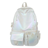 Qfdian  Holographic Women All Match Schoolbags Y2k Aesthetic Harajuku Backpacks High-capacity Streetwear Backpack for College Students