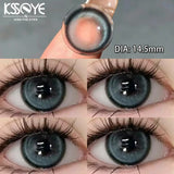 Qfdian 2Pcs Blue Color Contact Lenses with Myopia Diopter High Quality Eye Contacts Beauty Pupil Makeup Yearly Use Fast Shipping