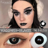 Qfdian  Cosplay Blind Black Lenses Anime White Eye Color Lens Halloween Vampire Lenses Cosmetic Colorful Multicontacts Red Lens