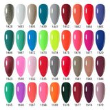 Qfdian  15ml 334 Blue Pink Colors Nail Gel Polish Soak Off UV LED Nail Lacquer Varnish Semi Permanent Nail Art Gel For Nail Art