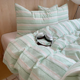 Qfdian  Nordic Ins Bedding Set Pure Cotton Duvet Cover Set Bed Sheets Set Skin-Friendly Single Twin Full Queen Size Flat&Fitted Sheet
