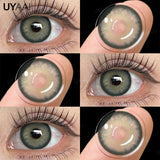Qfdian  1 Pair Color Contact Lenses Makeup Blue Pupils Natural Brown Lenses High Quality Green Color Eye Lens Cosmetic Colorcon