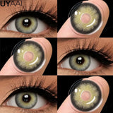 Qfdian  Contact Lenses NEW Color Contact Beauty Eye Color Lenses Colorcon Water Light Brown Eye Lenses Gray Natural Contact Lenses