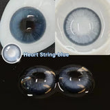 Qfdian  1 Pair Halloween Contact Lenses Beauty Eye Color Lenses Cosplay Pupils Myopia Lens with Prescription Natural Blue Lens