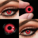 Qfdian  Cosplay White Contact Lenses for Eyes Anime Role Playing Lens Halloween Cosplay Black Contacts Yearly Cosmetics Pupils