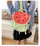 Japanese Letter Embroidery Schoolbags Y2k Aesthetic Student Casual Travel Backpacks Contrast Color Sweet Kawaii Bags for Women