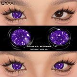 Qfdian 1 Pair Cosplay White Colored Contact Lenses Black Lenses Halloween Beauty Makeup Lens Vampire Red Lenses Anime Colorcon